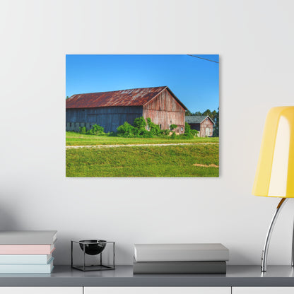 U R There Photography Otisville Rusted Reds Rustic Farmhouse Acrylic Wall Print