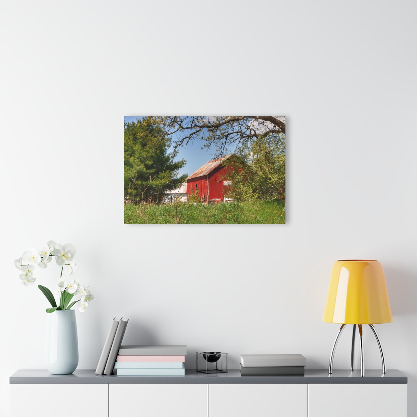 U R There Photography Bronson Lake Road Barn at the Bend Rustic Farmhouse Acrylic Wall Print