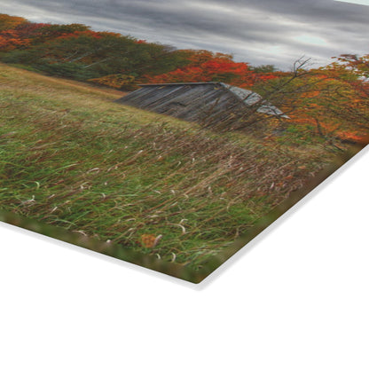 U R There Photography Church Road Grey and Little Grey Rustic Farmhouse Tempered-Glass Cutting Board