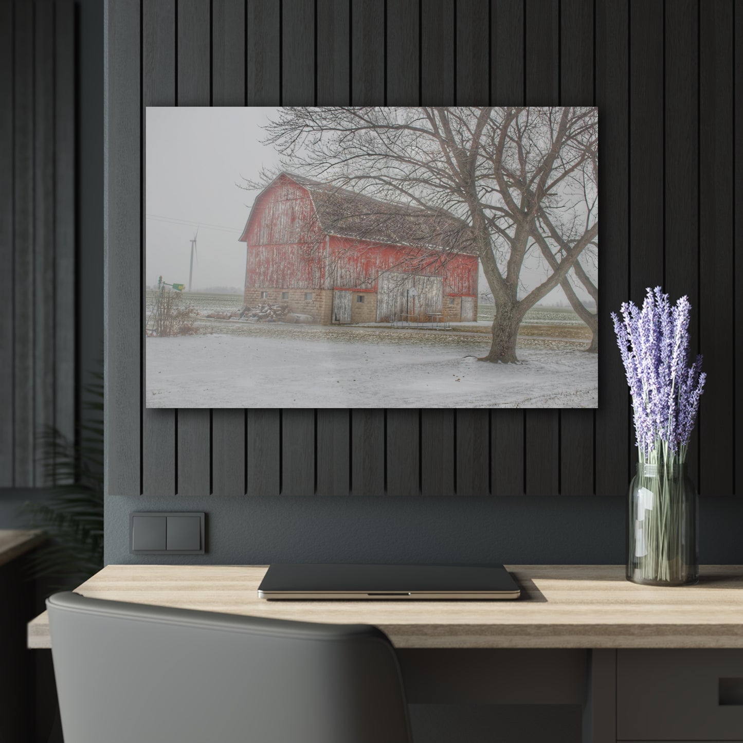 U R There Photography Cumber Road Red I Rustic Farmhouse Acrylic Wall Print