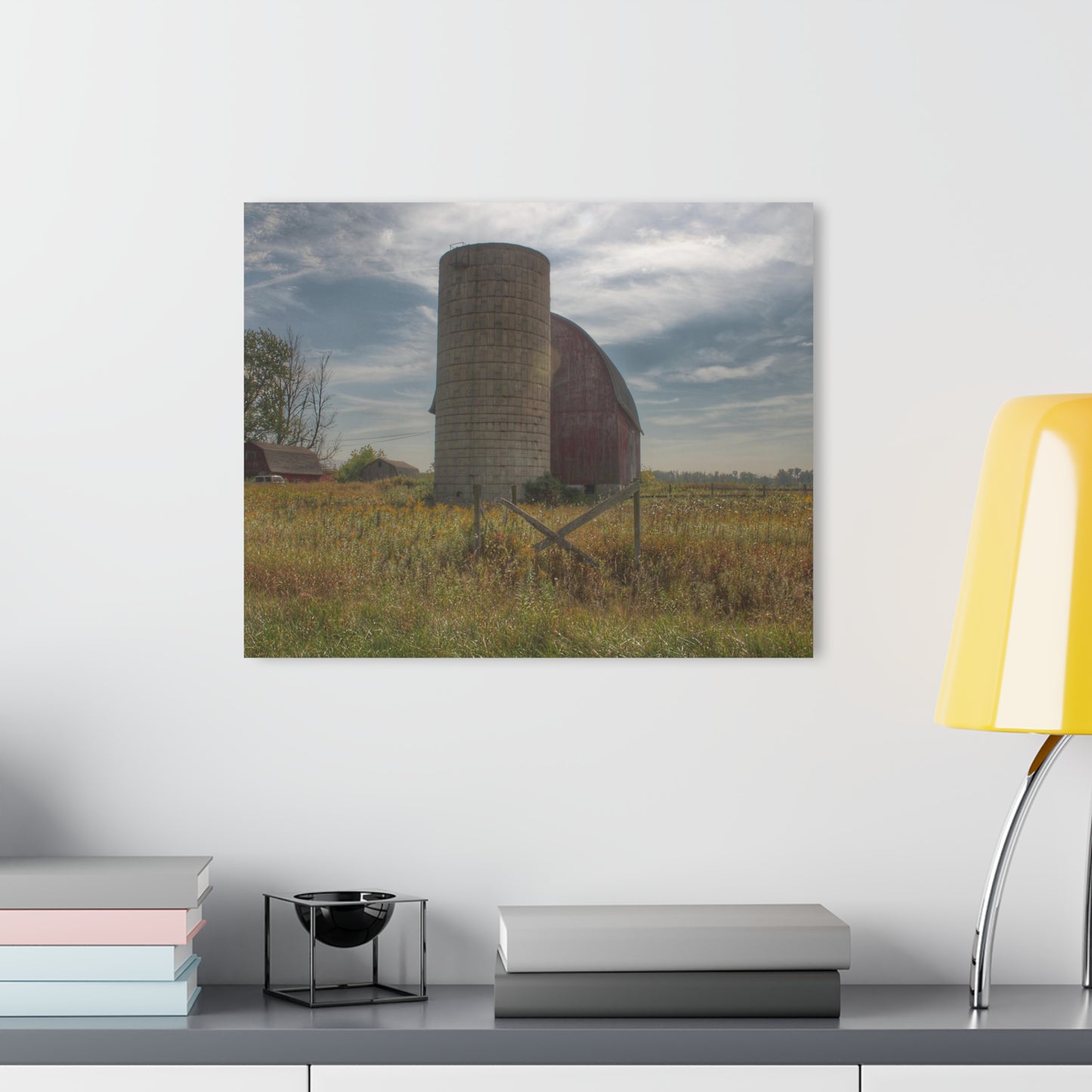 U R There Photography Mushroom Road Red II Rustic Farmhouse Acrylic Wall Print