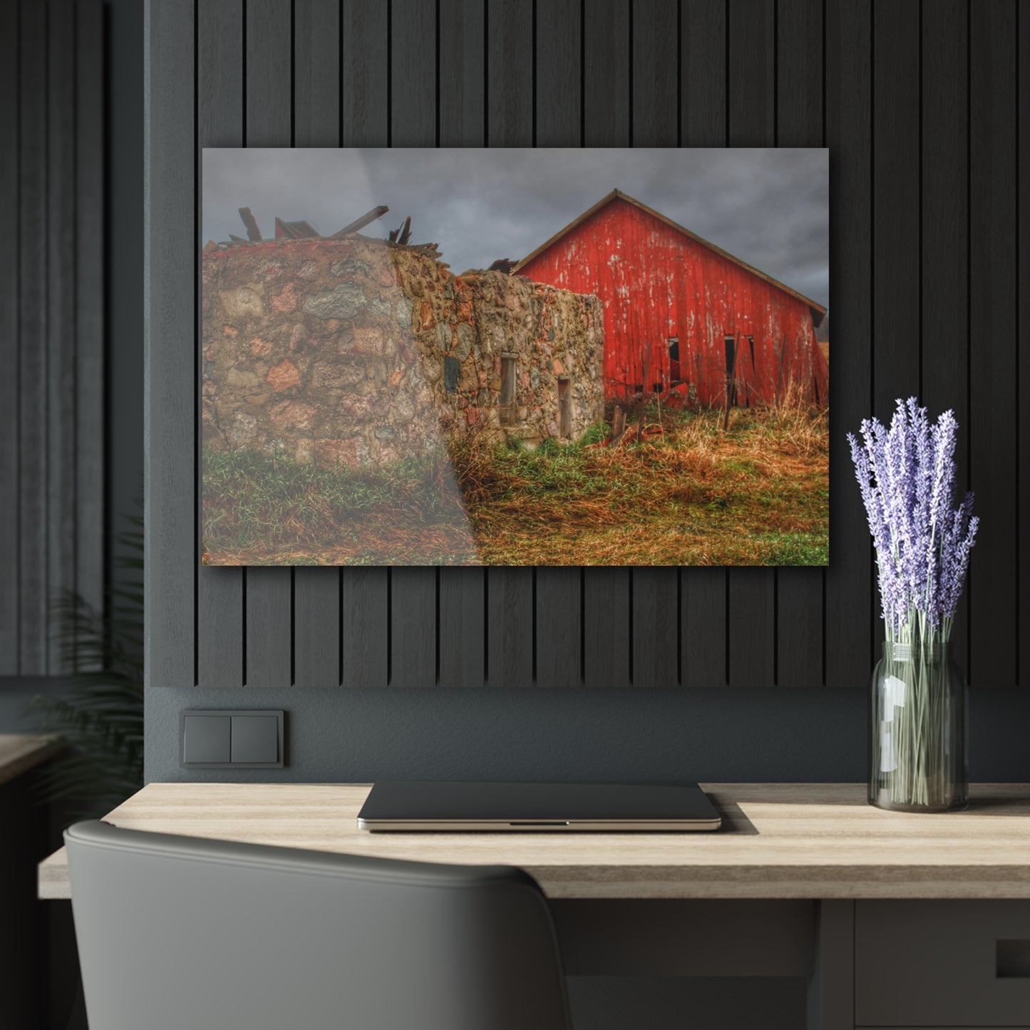 U R There Photography Stanley Road Ruins Rustic Farmhouse Acrylic Wall Print
