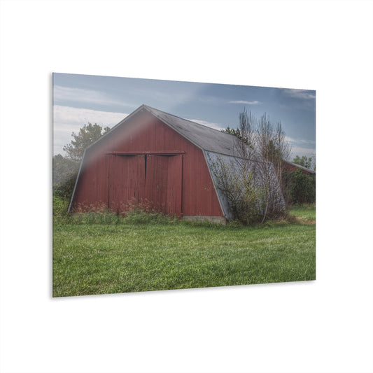U R There Photography Piersonville Road Red Quonset Rustic Farmhouse Acrylic Wall Print