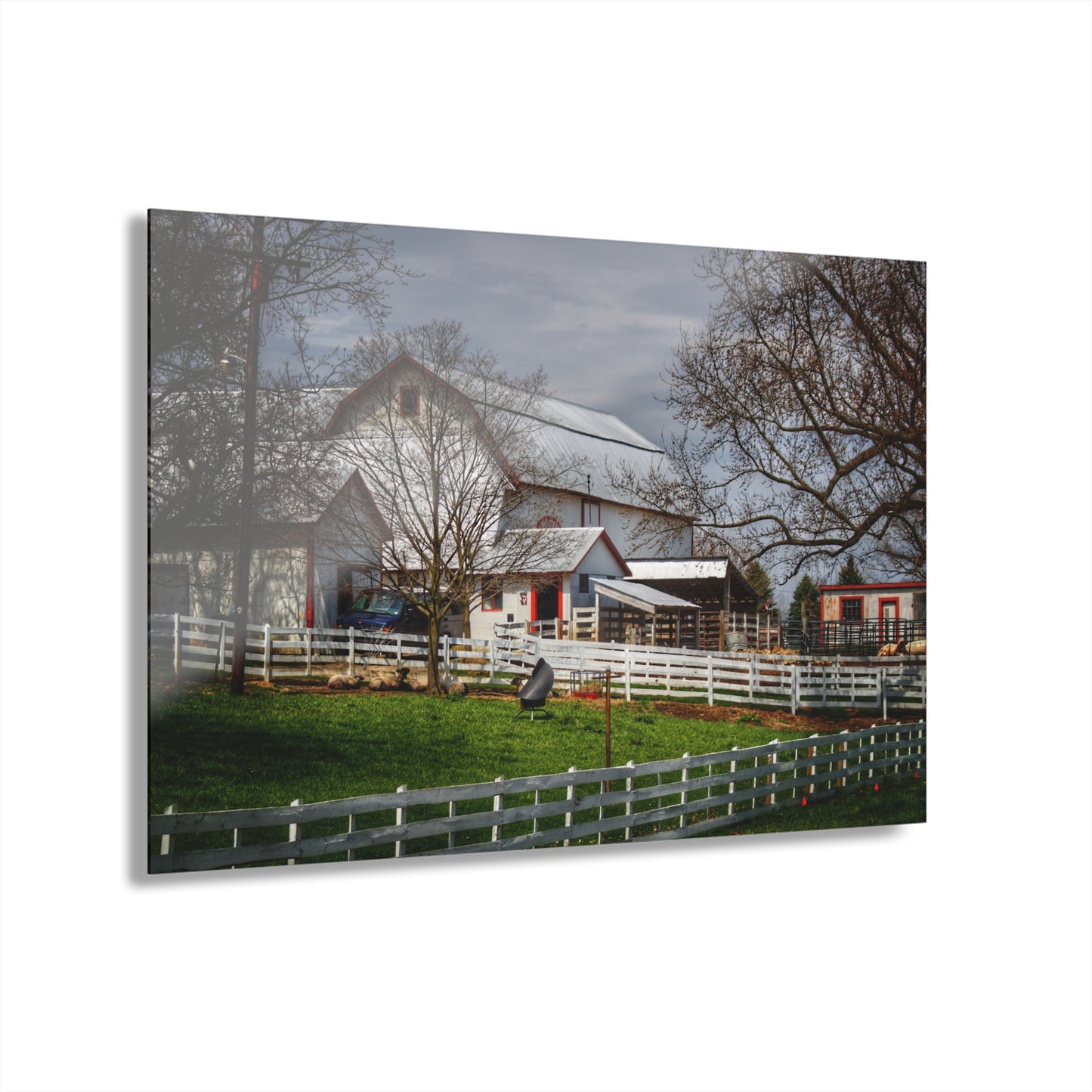 U R There Photography Henderson Whites Rustic Farmhouse Acrylic Wall Print
