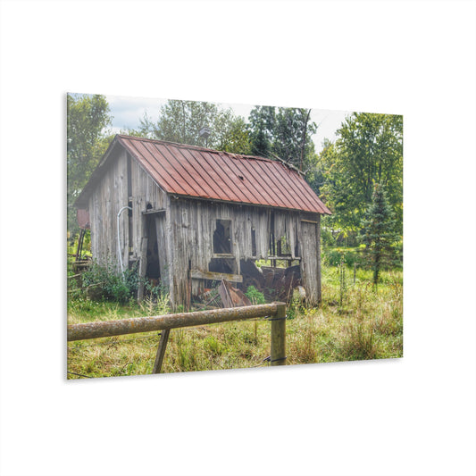 U R There Photography Silverwood Rusted Grey Shack Rustic Farmhouse Acrylic Wall Print