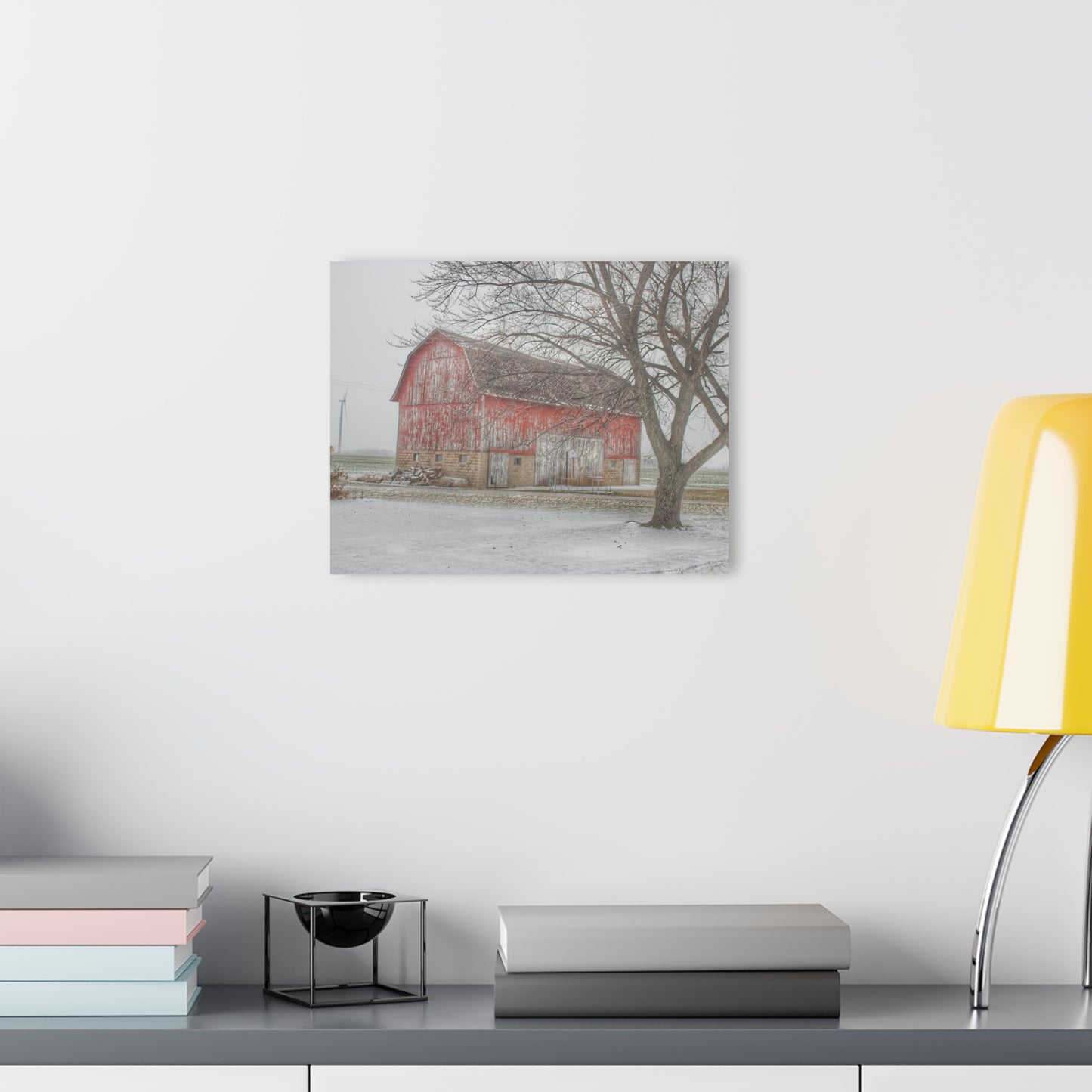 U R There Photography Cumber Road Red I Rustic Farmhouse Acrylic Wall Print