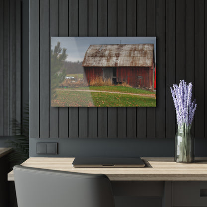 U R There Photography Castle Road Relic Red Rustic Farmhouse Acrylic Wall Print