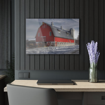 U R There Photography Casey Road Red Rustic Farmhouse Acrylic Wall Print