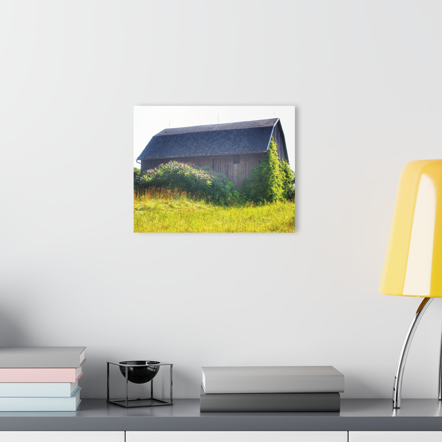 U R There Photography North Lake Pleasant Road Old Grey Rustic Farmhouse Acrylic Wall Print