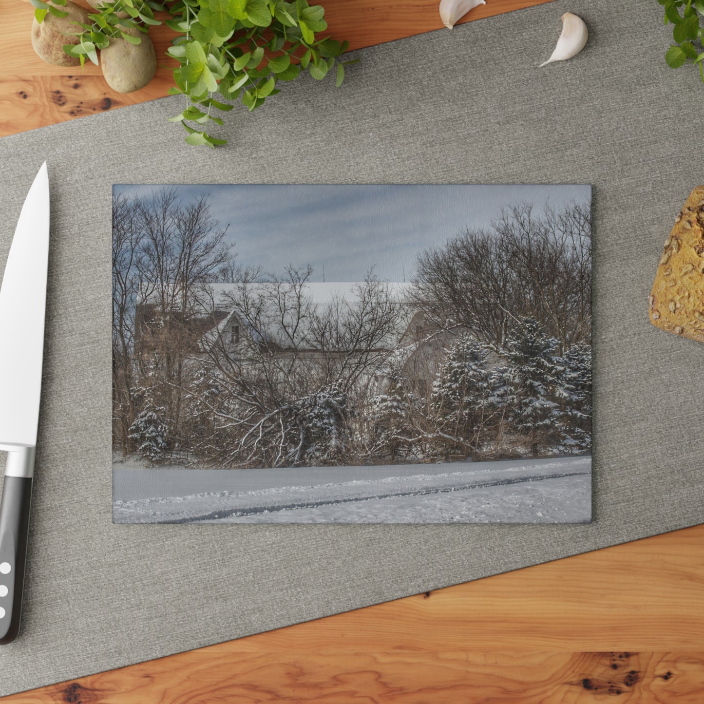 U R There Photography Hidden in Oxford II Rustic Farmhouse Tempered-Glass Cutting Board