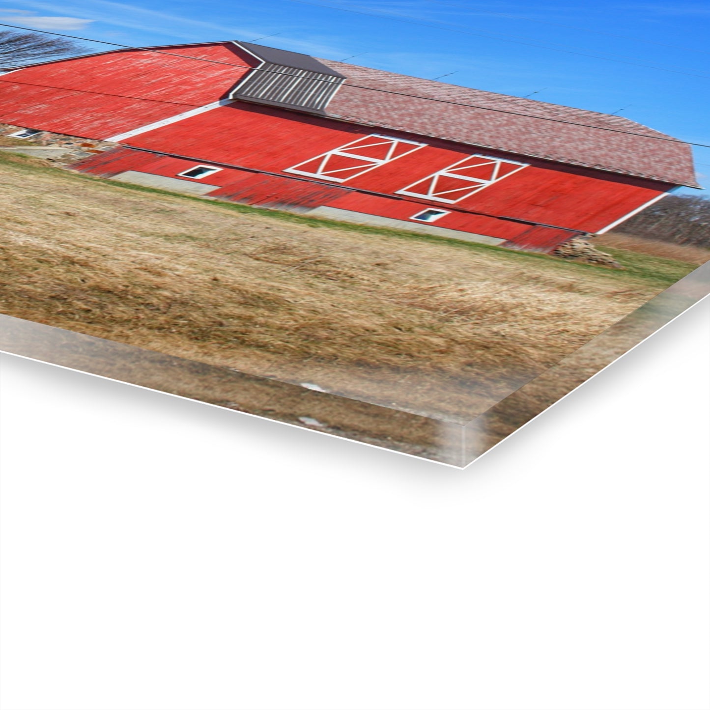 U R There Photography Kings Mill Red II Rustic Farmhouse Acrylic Wall Print