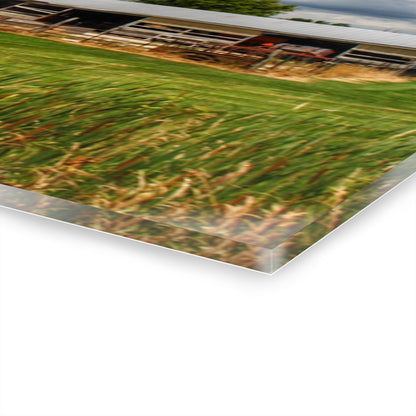 U R There Photography Millington Grey and Silos Rustic Farmhouse Acrylic Wall Print