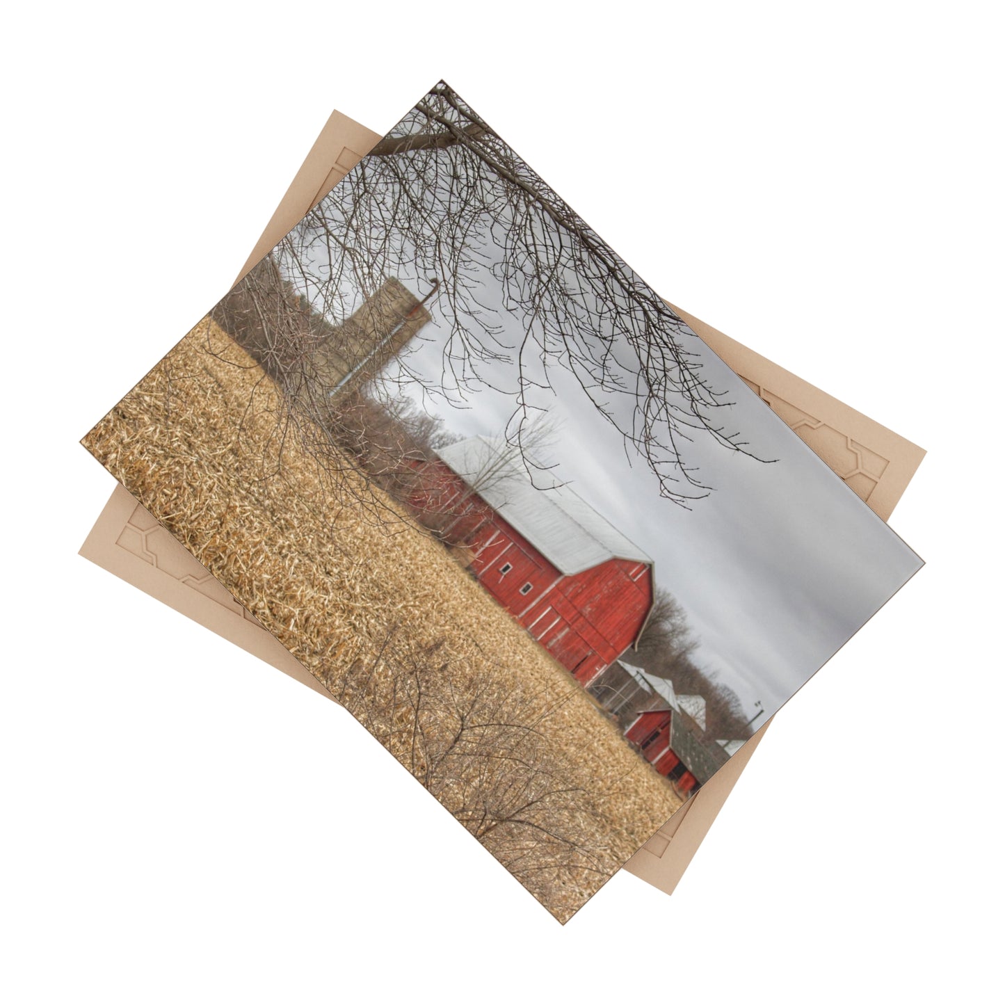 U R There Photography Barns of Arbela I Rustic Farmhouse Decorative Ceramic Tile
