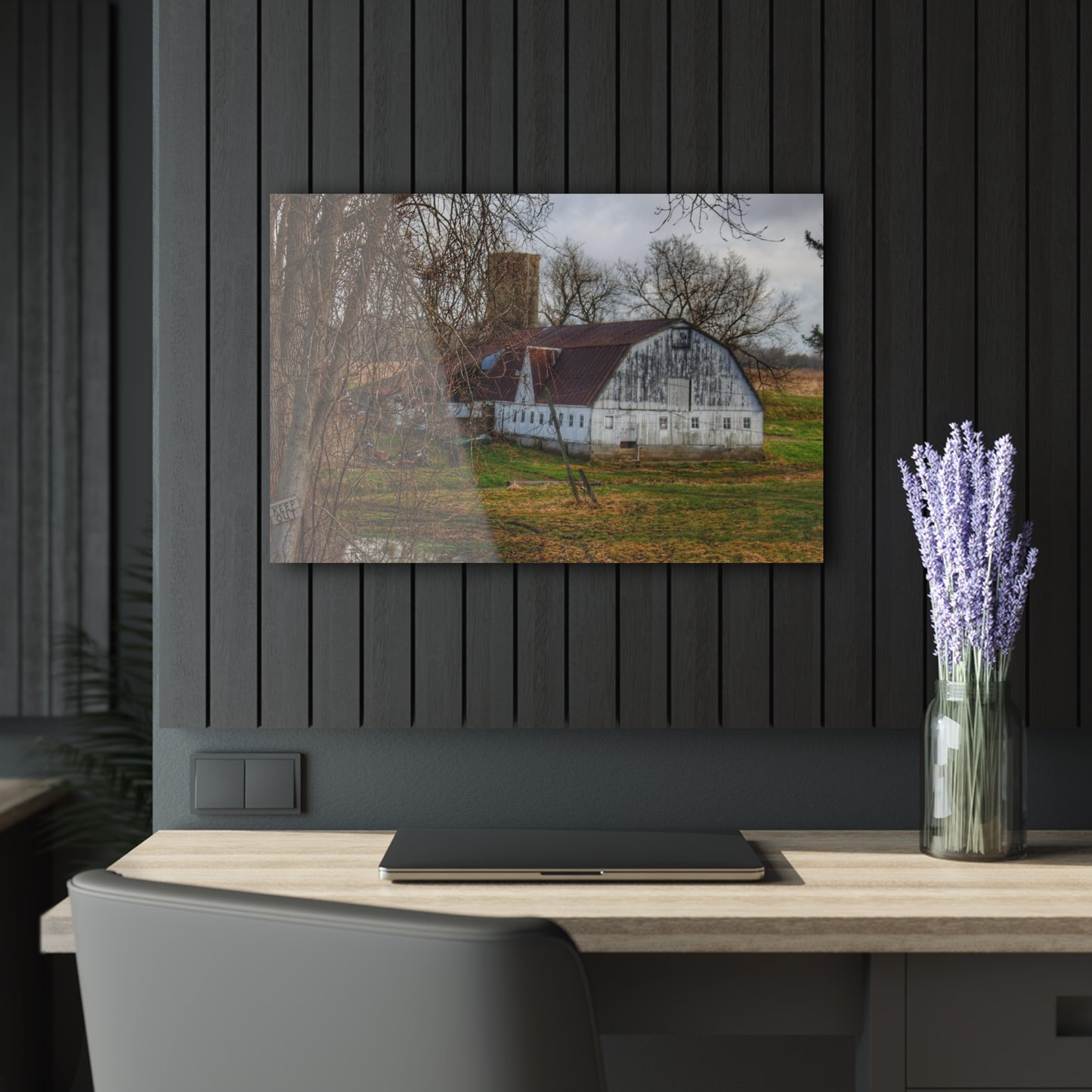 U R There Photography Otter Lake Road White Rustic Farmhouse Acrylic Wall Print