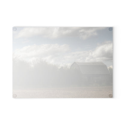 U R There Photography Sandusky Grey in the Pines Rustic Farmhouse Tempered-Glass Cutting Board