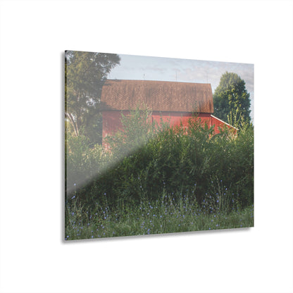 U R There Photography Genesee Road Red I Rustic Farmhouse Acrylic Wall Print