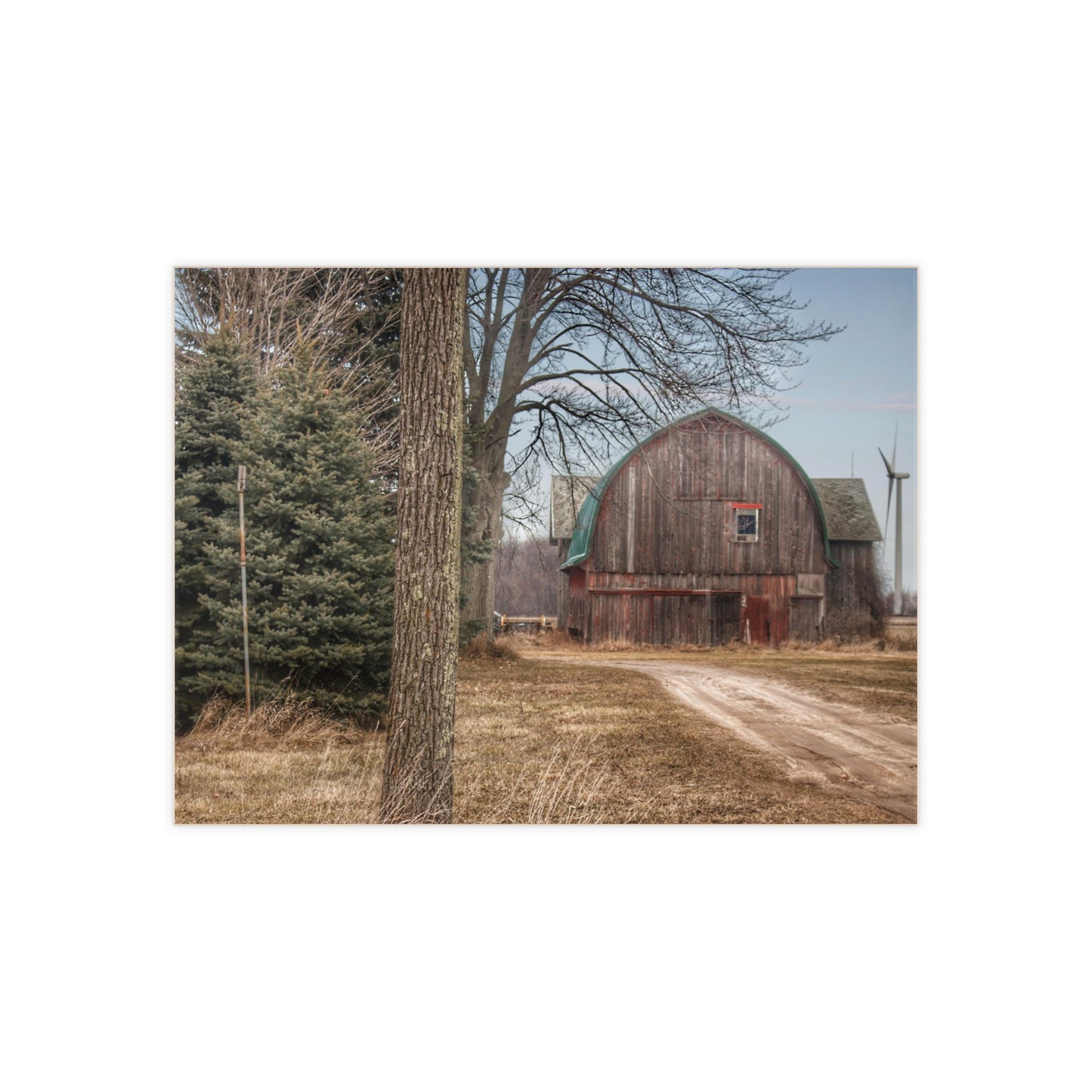U R There Photography Barn of Deckerville Road Rustic Farmhouse Decorative Ceramic Tile