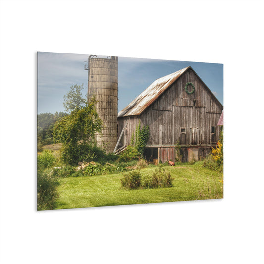 U R There Photography Churchill Christmas Barn in Summer Rustic Farmhouse Acrylic Wall Print