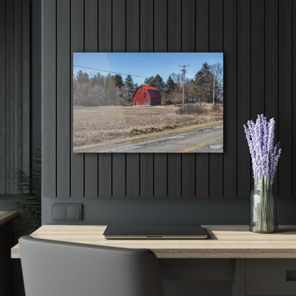 U R There Photography Maple Grove Little Red Rustic Farmhouse Acrylic Wall Print