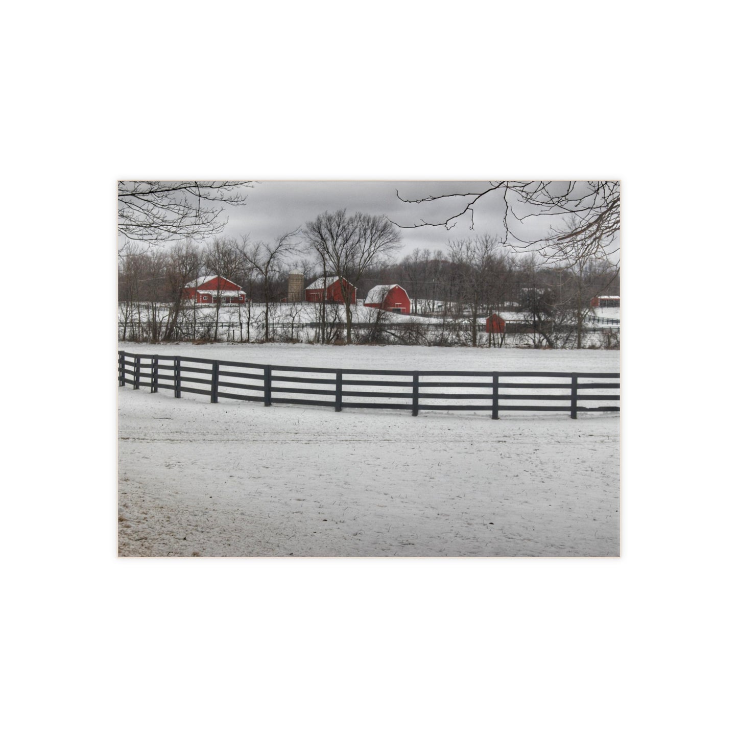 U R There Photography Barns of Barber Road II Rustic Farmhouse Decorative Ceramic Tile