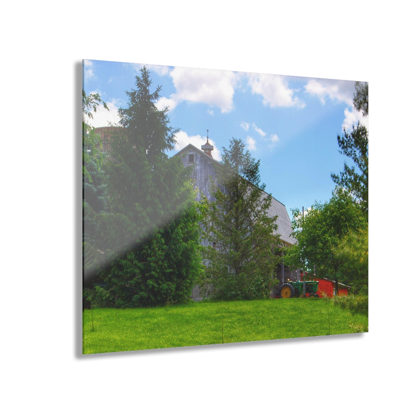 U R There Photography Bordman Road Hidden Grey Rustic Farmhouse Acrylic Wall Print