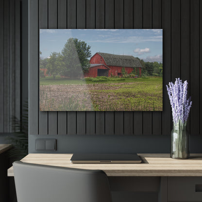 U R There Photography Murphy Lake Road Reds Rustic Farmhouse Acrylic Wall Print