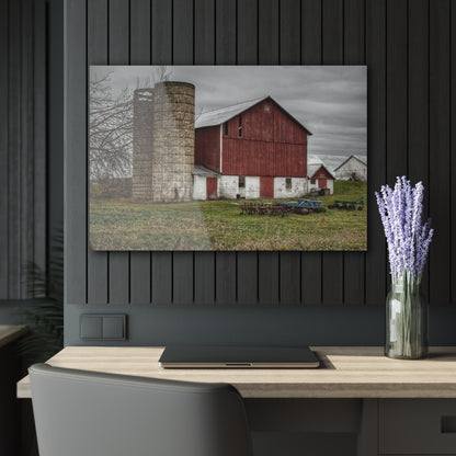 Fostoria Red I Rustic Farmhouse Acrylic Wall Print