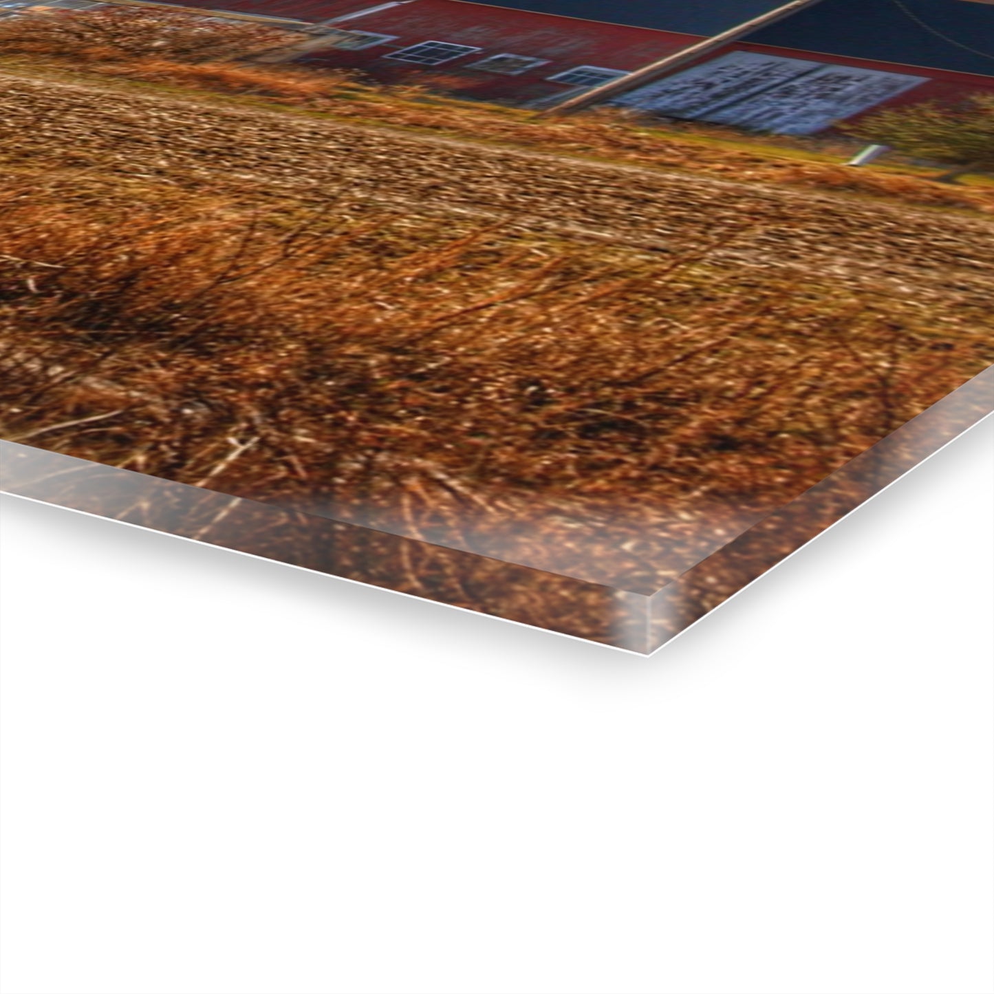 U R There Photography Applegate Road Red Rustic Farmhouse Acrylic Wall Print
