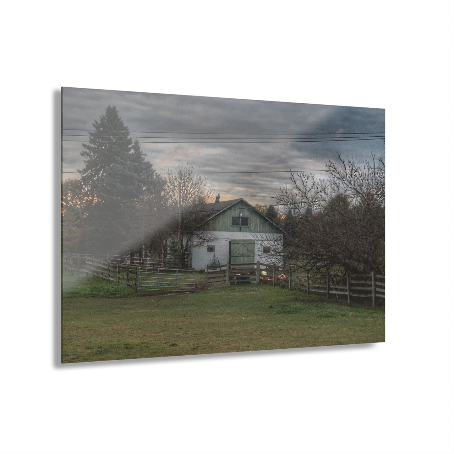 U R There Photography Myers Road Hidden White Rustic Farmhouse Acrylic Wall Print