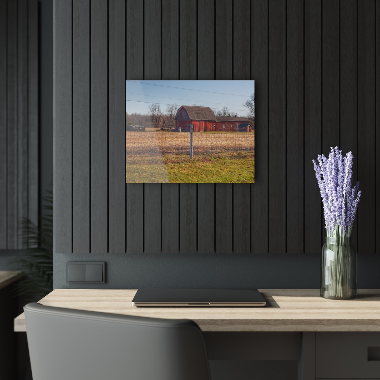 U R There Photography Pratt Road Little Red Rustic Farmhouse Acrylic Wall Print