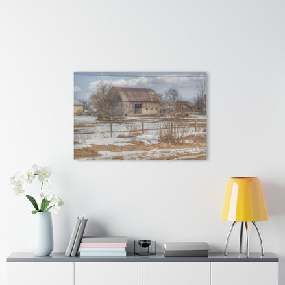 U R There Photography Babcock Road Red Rustic Farmhouse Acrylic Wall Print