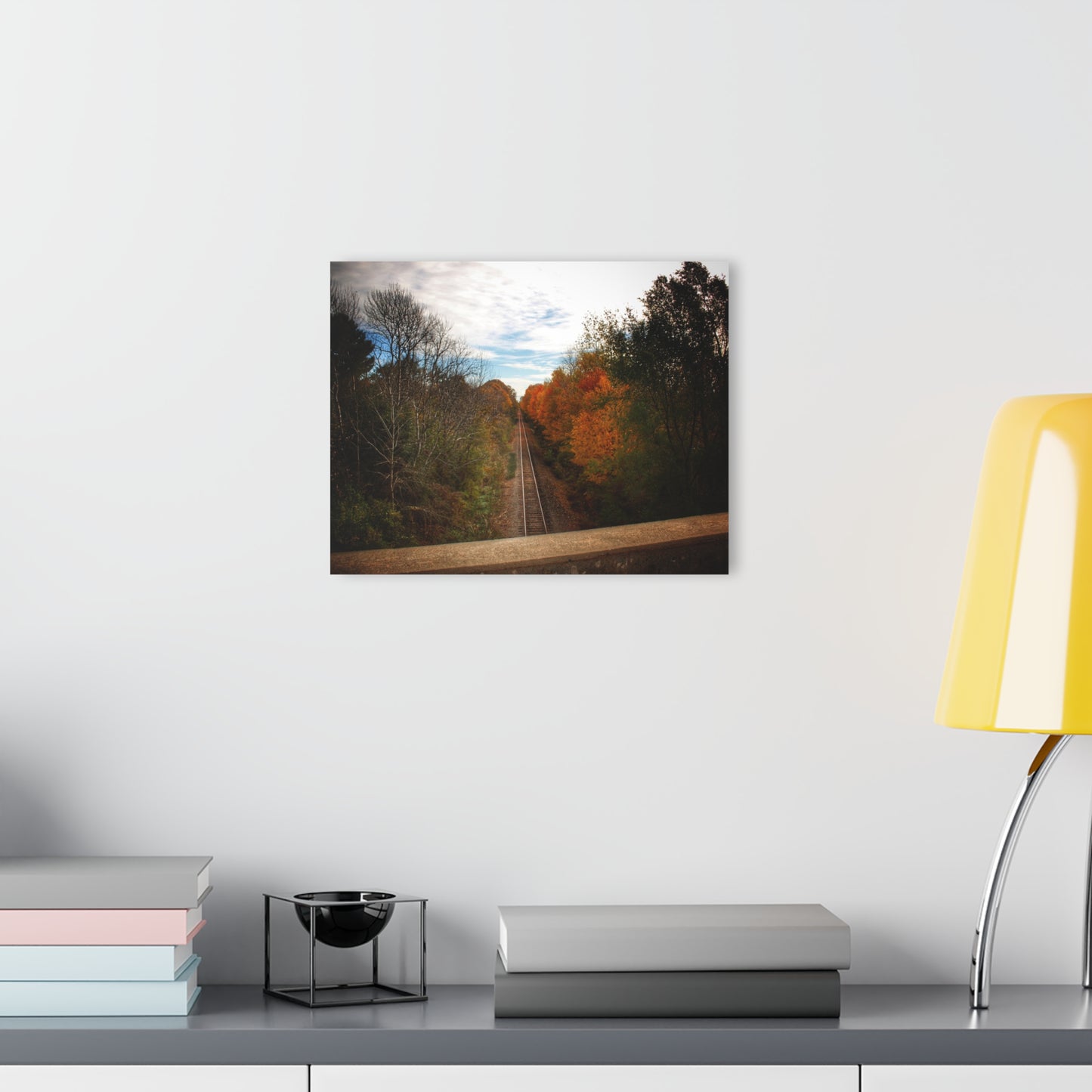 U R There Photography Above the Tracks in Vassar Rustic Farmhouse Acrylic Wall Print