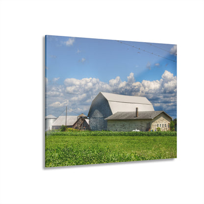 U R There Photography Lake Road Whites Rustic Farmhouse Acrylic Wall Print