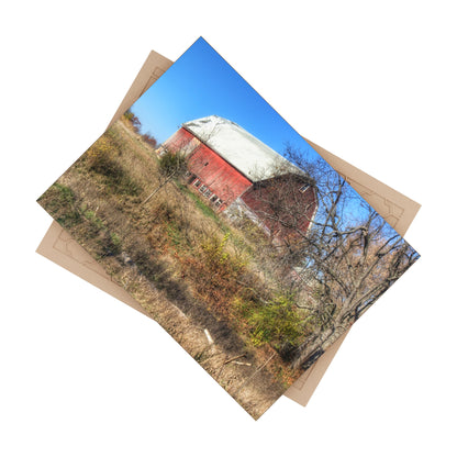 U R There Photography Hadley Red I Rustic Farmhouse Decorative Ceramic Tile