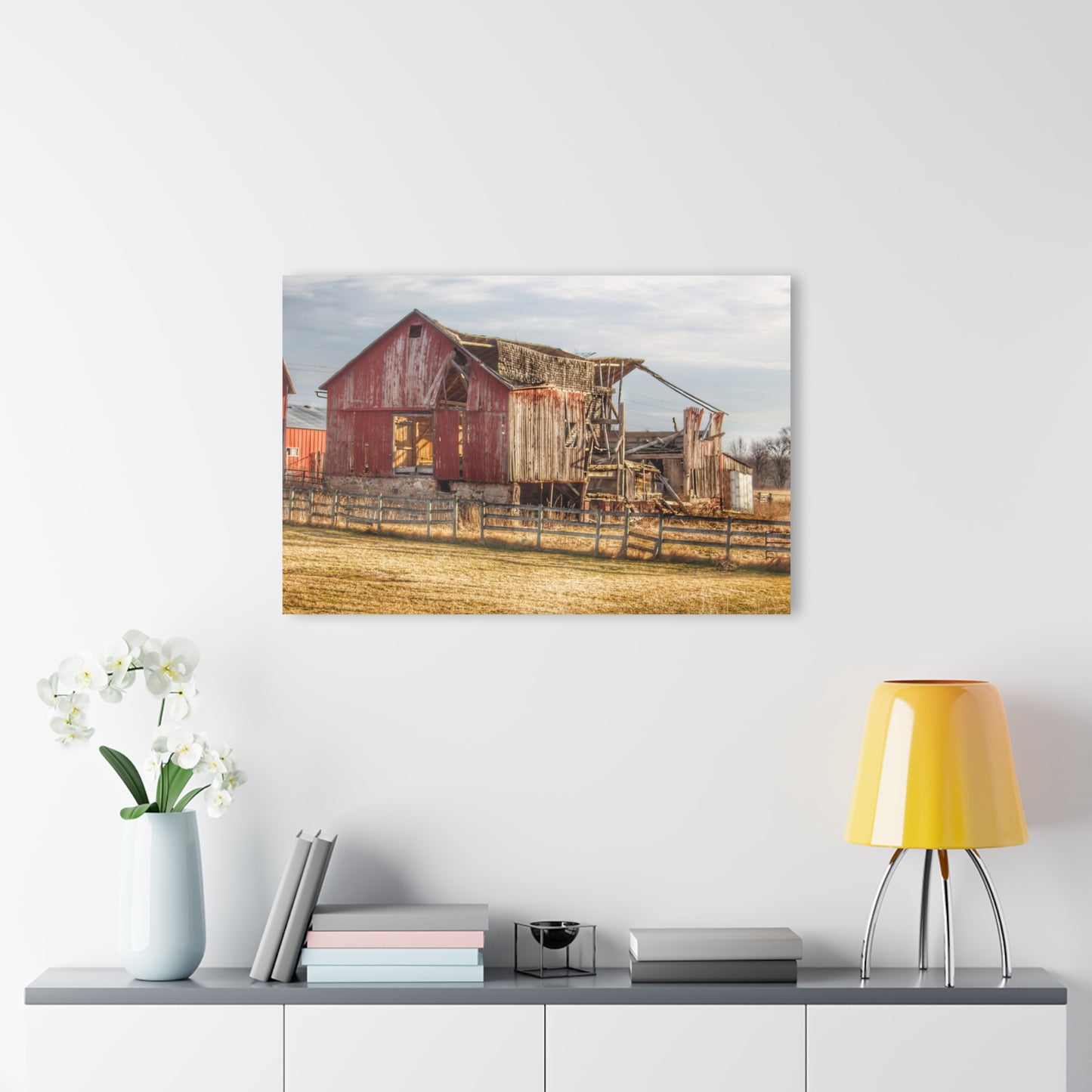 U R There Photography Irish Road Old Red Rustic Farmhouse Acrylic Wall Print