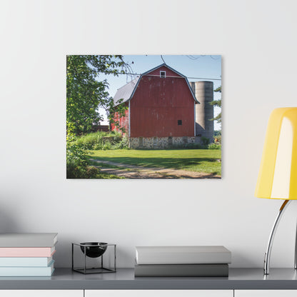 U R There Photography Mayville Road Red Rustic Farmhouse Acrylic Wall Print