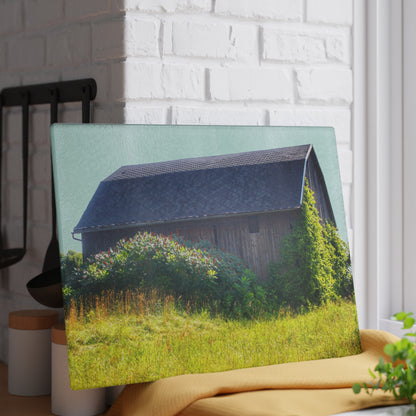 U R There Photography North Lake Pleasant Road Old Grey Rustic Farmhouse Tempered-Glass Cutting Board