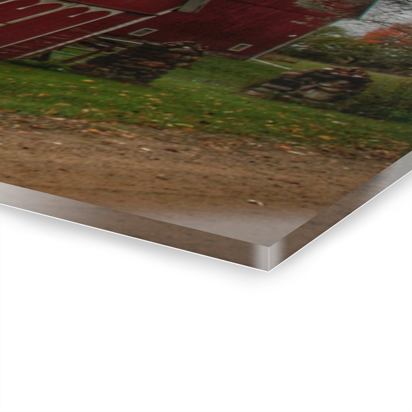 U R There Photography Cramton Road Reds II Rustic Farmhouse Acrylic Wall Print