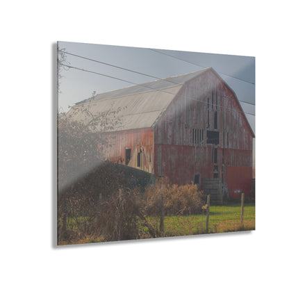 U R There Photography Dodge Road Red I Rustic Farmhouse Acrylic Wall Print