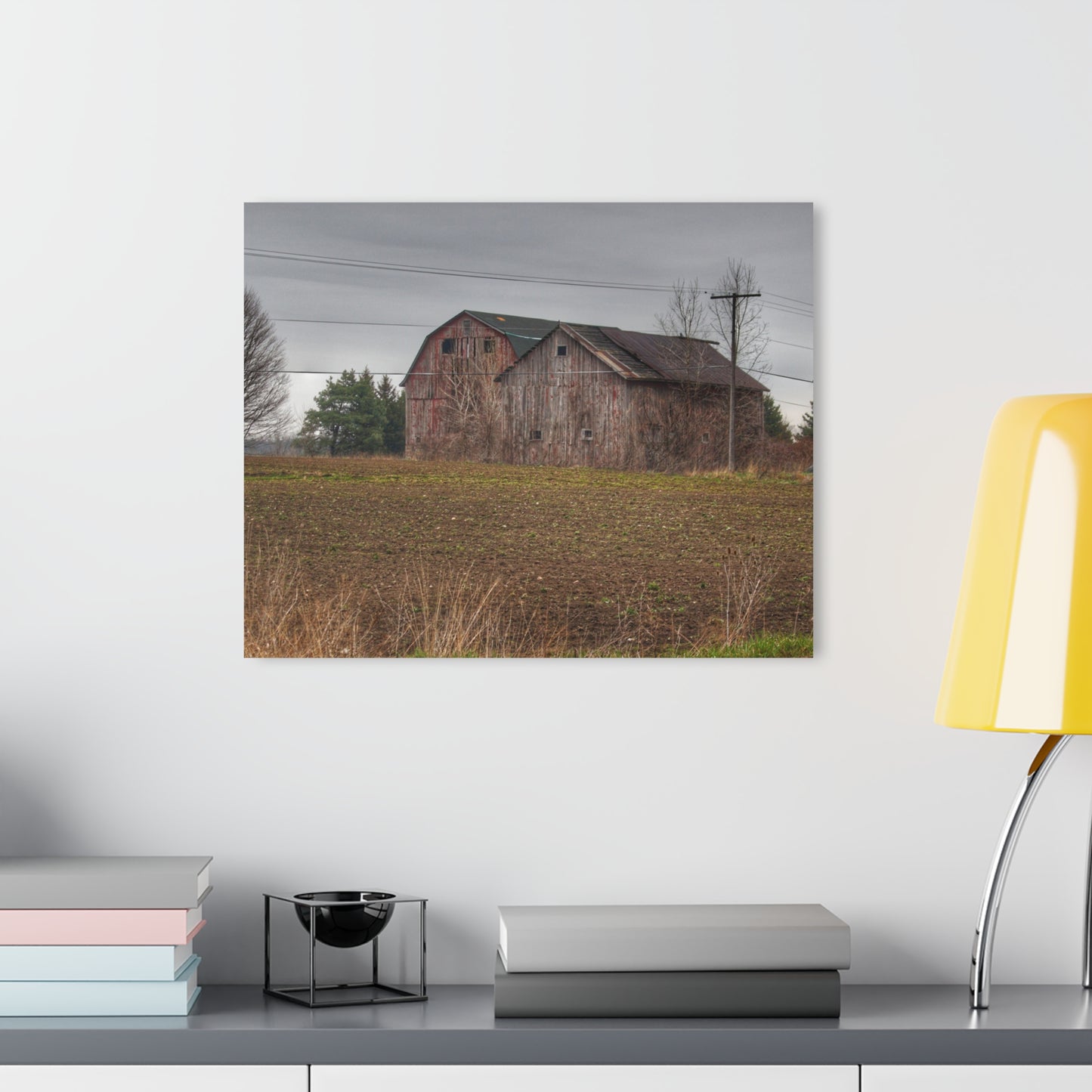 U R There Photography Bowers Road Grey Duo I Rustic Farmhouse Acrylic Wall Print