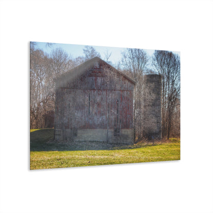 U R There Photography M-15 Red Rustic Farmhouse Acrylic Wall Print