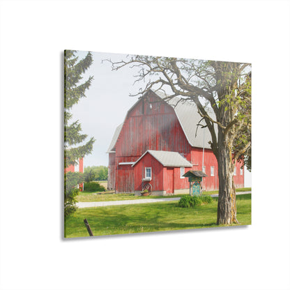 U R There Photography French Road Centennial Reds I Rustic Farmhouse Acrylic Wall Print