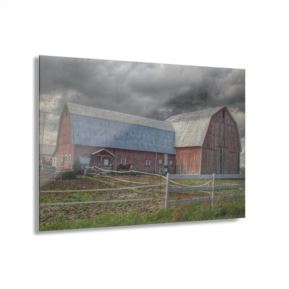 U R There Photography Sandusky Horse Barn Against Fall Skies Rustic Farmhouse Acrylic Wall Print