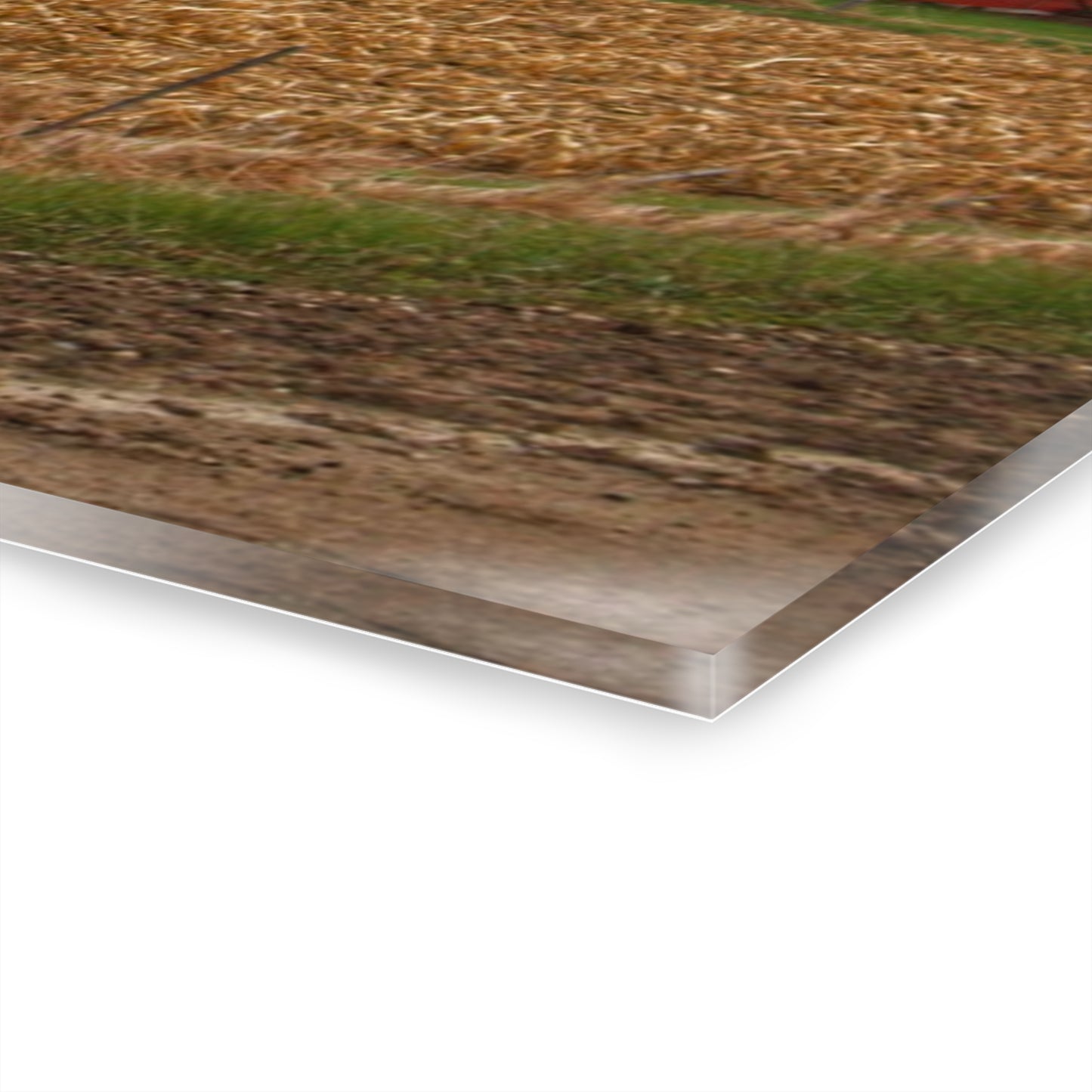 U R There Photography Dryden Road Gable Grey and Silo Rustic Farmhouse Acrylic Wall Print