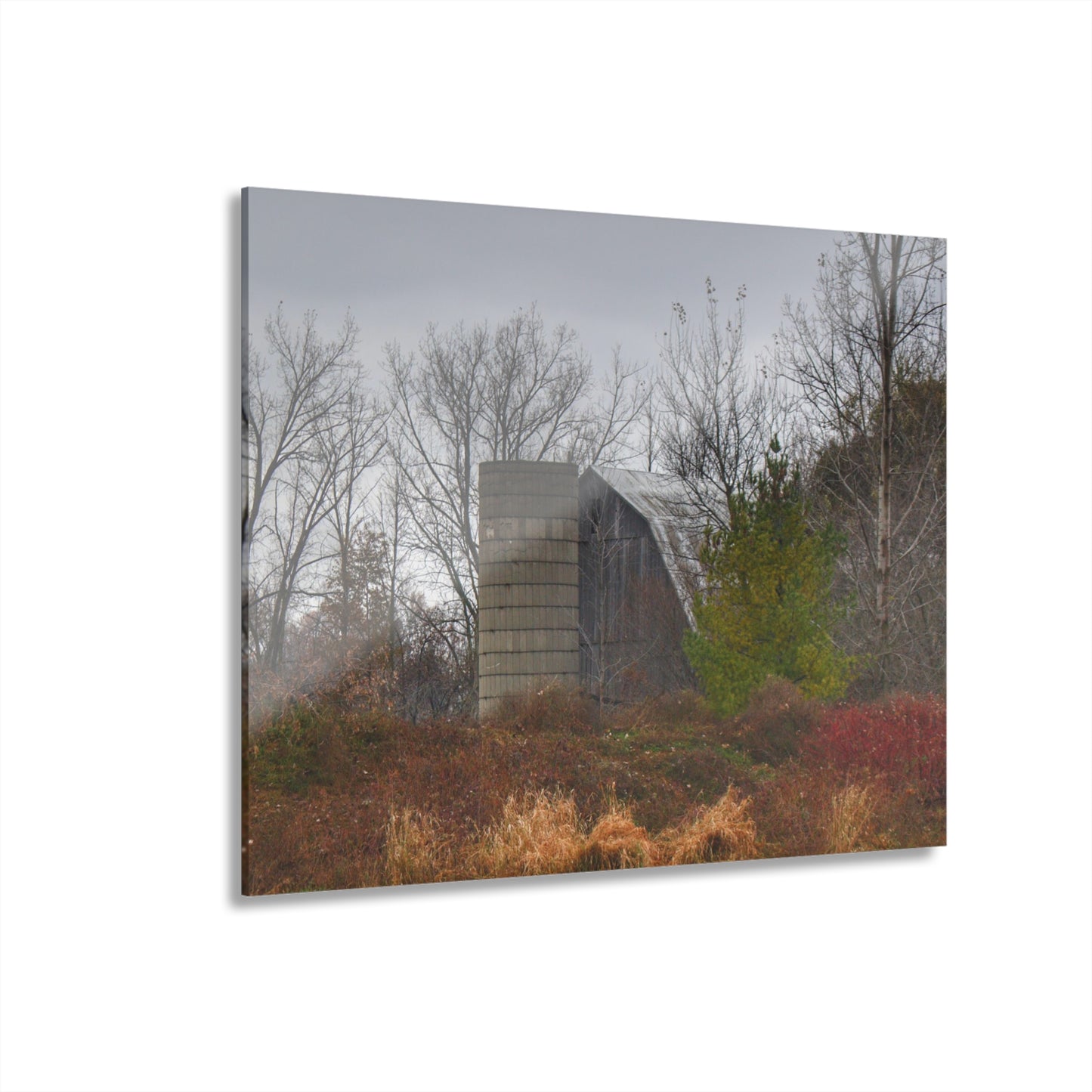 U R There Photography Freiberger Road Hidden Grey Rustic Farmhouse Acrylic Wall Print