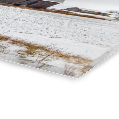 U R There Photography Frenchline Road Grey in Winter Rustic Farmhouse Acrylic Wall Print