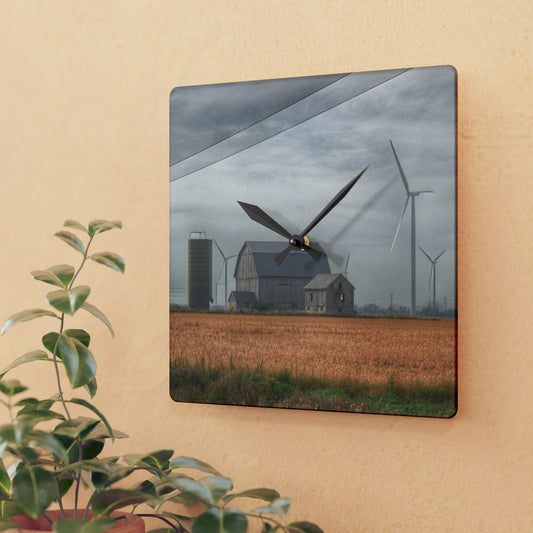 Rustic Farmhouse Wall Clock featuring Pinabog Greys