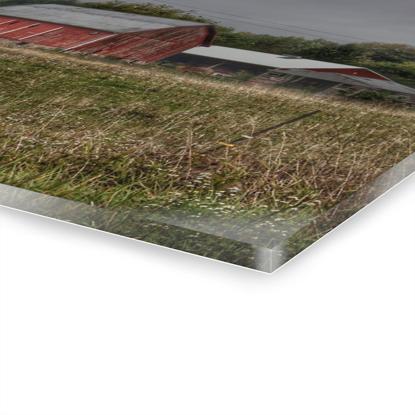 U R There Photography North Lake Road Red I Rustic Farmhouse Acrylic Wall Print