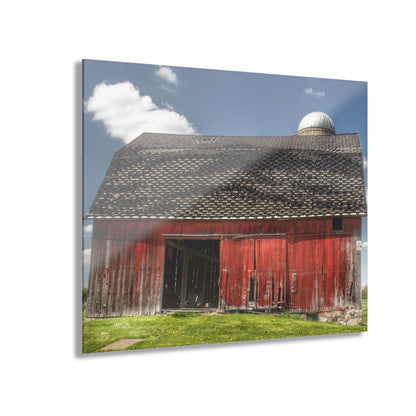 U R There Photography Hollenbeck Road Red III Rustic Farmhouse Acrylic Wall Print