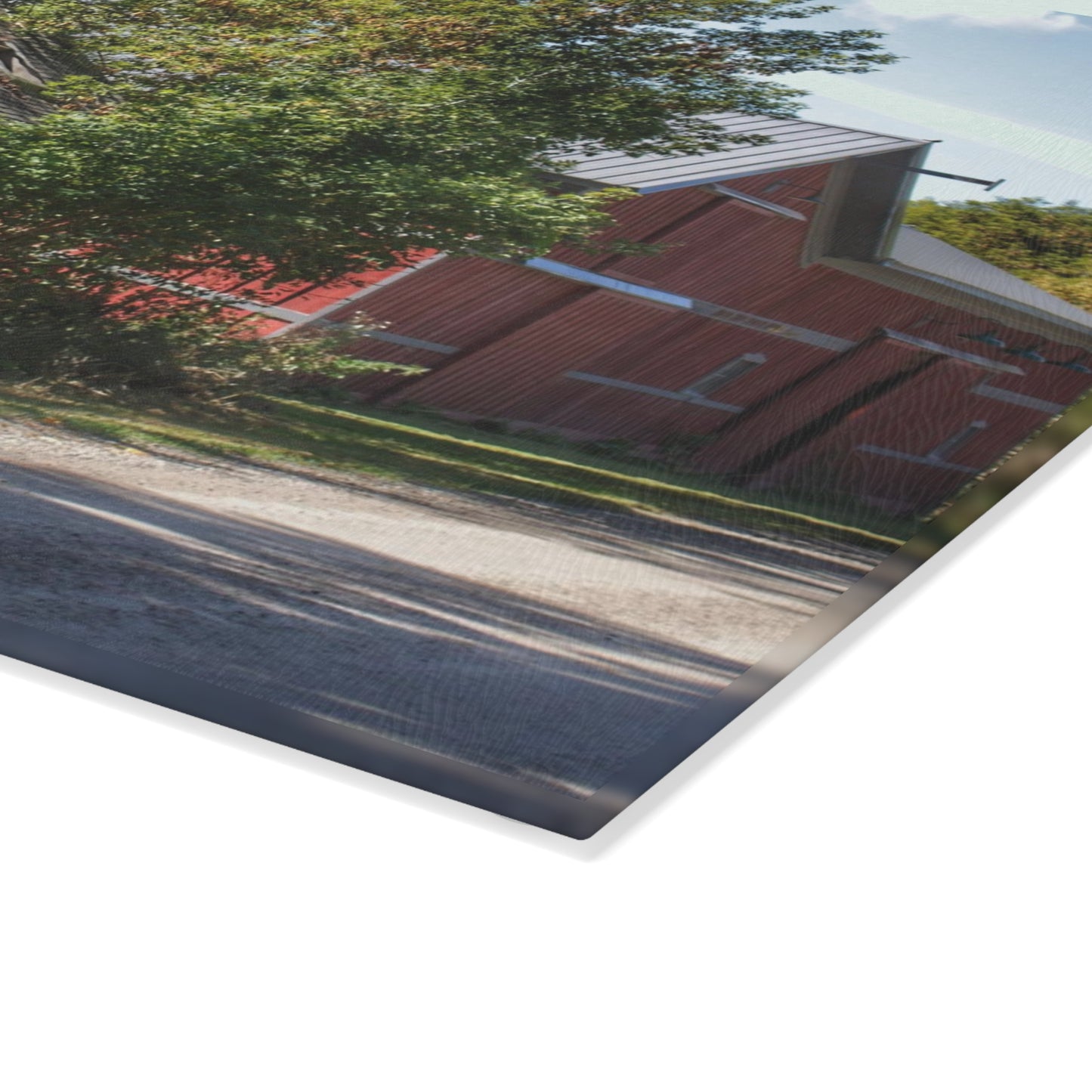 U R There Photography Bordman Roadside Buddies II Rustic Farmhouse Tempered-Glass Cutting Board